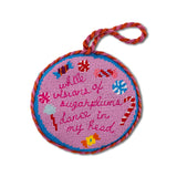 Sugar Plums Needlepoint Ornament