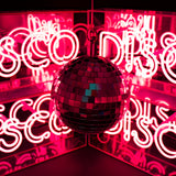 Pink 'disco' Acrylic Box Neon Light Pink or Blue