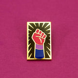 Bisexual Resist Fist Pin by  Gaypin'