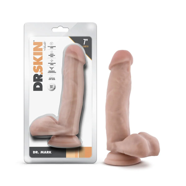 Dr. Skin Dr. Mark 7 Inch Long Dildo - Vanilla