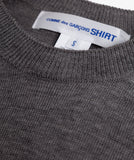 Comme des Garçons Round Neck Strawberry Sweater Grey