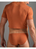 TEAMM8 Body Bamboo Crop Tee - Burnt Sienna