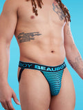 BEAUBOY Houndstooth Jockstrap Blue