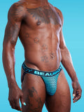 BEAUBOY Houndstooth Jockstrap Blue