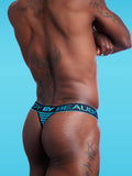 BEAUBOY Houndstooth Thong Blue