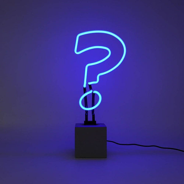 Neon question Mark Sign