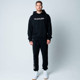 Talentless Heavyweight Embroidered Sweatpants in Pitch Black and Bone