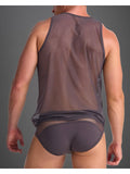 TEAMM8 Score Sheer Tank - Gunmetal