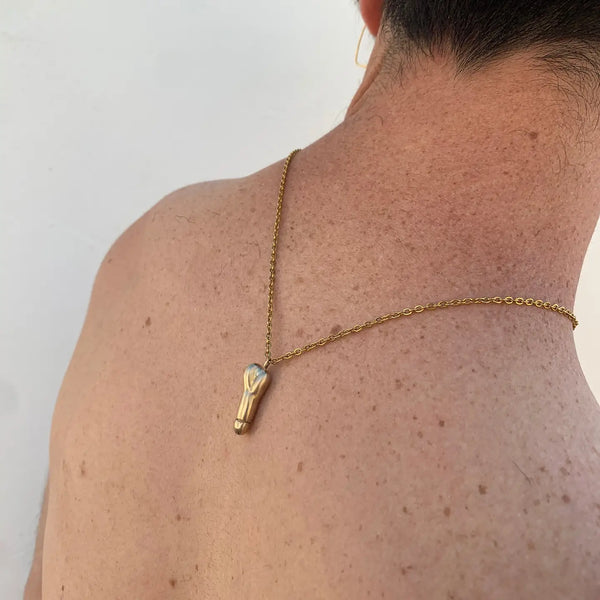 Bronze Penis Charm Necklace by Gilty Boy