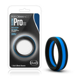 Performance Pro: Blue & Black Penis Ring