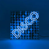 'disco' Glass Neon Sign with Sequins