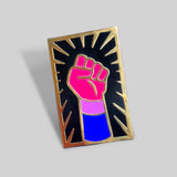 Bisexual Resist Fist Pin by  Gaypin'