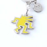 Keith Haring Yellow Dancing Dog Keyclip