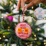 Rich and Famous Needlepoint Ornament
