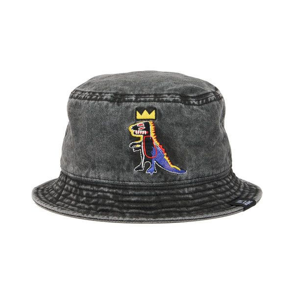 Jean-Michel Basquiat Pez Dispenser Embroidered Denim Bucket Hat