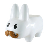 KIDROBOT ART GIANT WHITE STACHE HAPPY LABBIT STOOL BY FRANK KOZIK