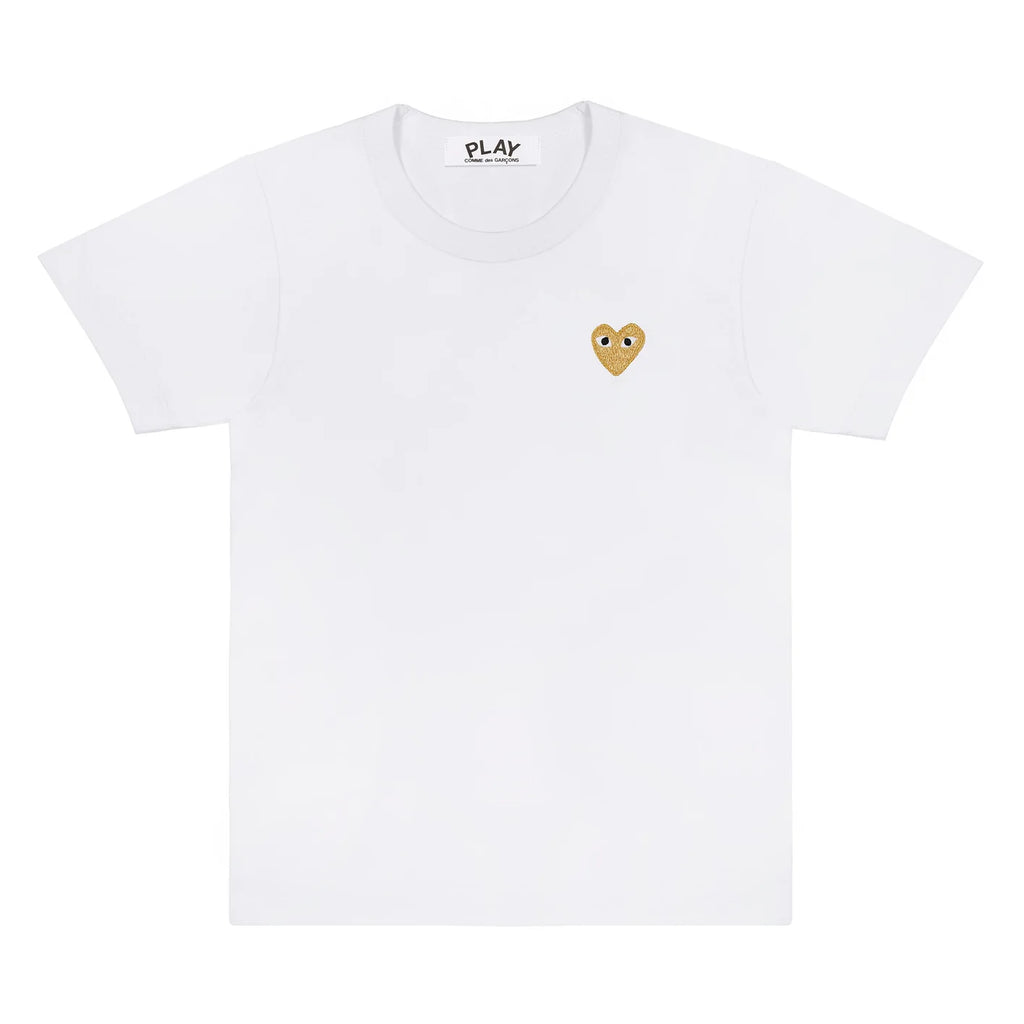 COMME des GARÇONS Play Gold Heart T-shirt White