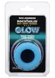 Rock Solid The Tire Silicone Glow in the Dark Cock Ring - Blue