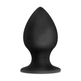 Anal Adventures Platinum Stout Black 3-Inch Anal Plug With Suction Cup Base