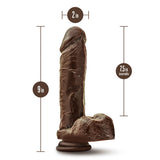 Dr. Skin Plus Realistic Chocolate 9-Inch Long Dildo
