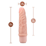 Dr. Skin Silicone Dr. Robert Beige 7.25-Inch Long Vibrating Dildo