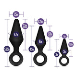 Luxe Night Rimmer Kit Black Anal Plug With Handle