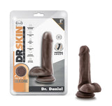 Dr. Skin Silicone Dr. Daniel Realistic Chocolate 6.5-Inch Long Dildo