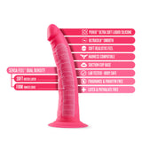 Neo Elite Neon Pink 7.5-Inch Long Dildo