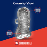 Rize Squeezy Multi-Textured Chamber Squeezable Clear Stroker