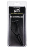 Rock Solid The Lasso Double Lock Adjustable Silicone Cock Tie - Black