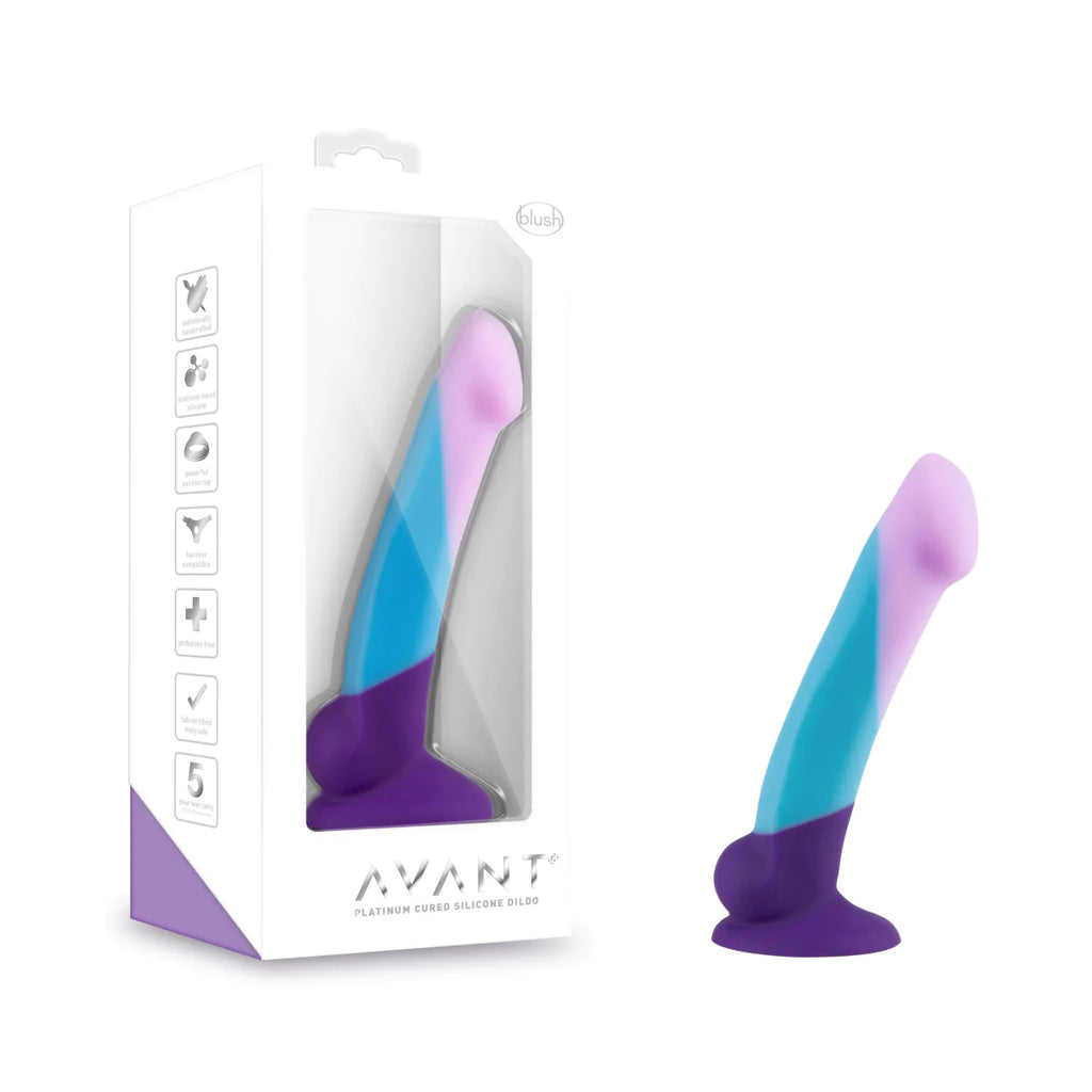 Avant Purple Haze D16: Artisan 7 Inch Curved Dildo with Suction Cup Base