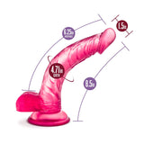 B Yours Sweet N' Hard 7 Realistic Curved Pink 8.5-Inch Long Dildo
