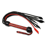 Prowler RED Short Handle Flogger Leather Red/Black