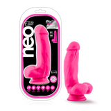 Neo Elite Neon Pink 7-Inch Long Dildo