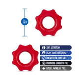 Stay Hard Nutz: Soft & Stretchy Red Penis Rings 2-Pack