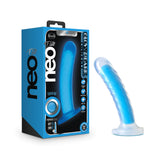 Neo Elite Tao Glow In The Dark Neon Blue 7-Inch Long Dildo