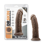 Dr. Skin Silicone Dr. Shepherd Realistic Chocolate 8-Inch Long Dildo