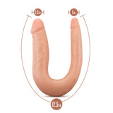 Dr. Skin Silicone Dr. Double Vanilla 12.5-Inch Long Double Dildo