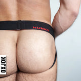 Hunky Junk Hunker Comfy Pouch Slider-Strap Jock - Red