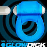 Oxballs Glowdick Silicone Cockring with LED - Blue Ice