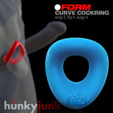 Hunkyjunk Form Surround Cock Ring - Teal Ice