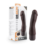 Dr. Skin Silicone Brown 7.75-Inch Long Vibrating Dildo