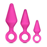 Luxe Candy Rimmer Kit Fuchsia Anal Plug With Handle