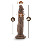 Dr. Skin Realistic Cock Realistic Chocolate 7.5-Inch Long Dildo