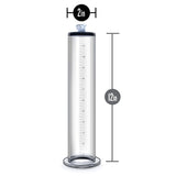 Performance 12 Inch x 2 Inch Penis Pump Cylinder - Clear