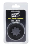 Rock Solid The Twist Silicone Cock Ring - Black