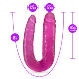 B Yours U-Shaped Double Sided Pink 18-Inch Long Double Dildo