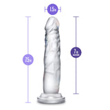 B Yours Diamond Crystal Realistic Clear 7.5-Inch Long Dildo