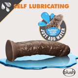 Dr. Skin Glide Realistic Self-lubricating Chocolate 8-Inch Long Dildo