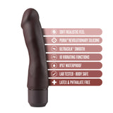 Dr. Skin Silicone Brown 7.75-Inch Long Vibrating Dildo